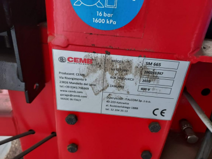 Zdjęcie przedmiotu: CEMB SM 665 wheelless tire changer