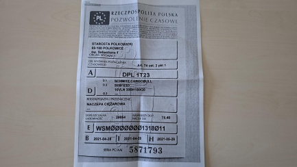 Zdjęcie przedmiotu: SCHMITZ SKI 24 35.0t Oświadczenie o utracie DR