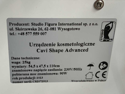 Zdjęcie przedmiotu: Urządzenie kosmetologiczne Studio Figura Cavi Shape Advance