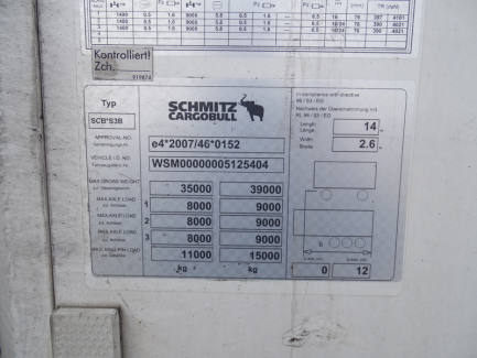 Zdjęcie przedmiotu: MEGA SCHMITZ SCB * S3B refrigerator semi-trailer