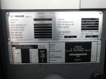 Zdjęcie przedmiotu: SCANIA HIGER TOURING Euro 6