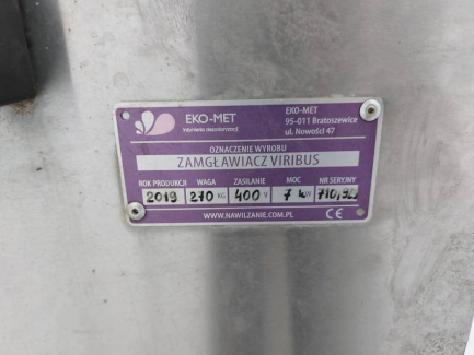 Zdjęcie przedmiotu: Eko-Met Viribus Odor Control anti-odor machine