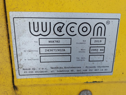 Zdjęcie przedmiotu: Removable container BDF WECON WSK 782
