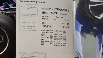 Zdjęcie przedmiotu: Audi A4 35 TFSI mHEV S tronic Oświadczenie o utracie DR
