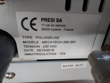 Zdjęcie przedmiotu: Automatic metallographic polishing machine PRESI MECATECH 250 SPI