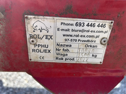 Zdjęcie przedmiotu: Kultywator bezorkowy ROL-EX ORKAN 3.0