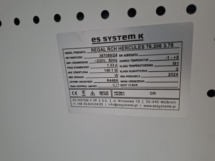 Zdjęcie przedmiotu: Холодильні полиці ES SYSTEM K RCH HERCULES 76.206 3.75 &ndash; 4 шт.