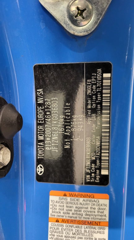 Zdjęcie przedmiotu: Toyota GT86 2.0 Nitro Blue