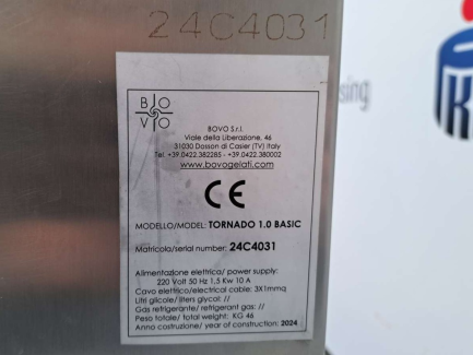 Zdjęcie przedmiotu: Emulsyfikator BOVO Tornado 1.0 Basic – profesjonalny mikser stosowany głównie w pracowniach lodziarskich i cukierniczych