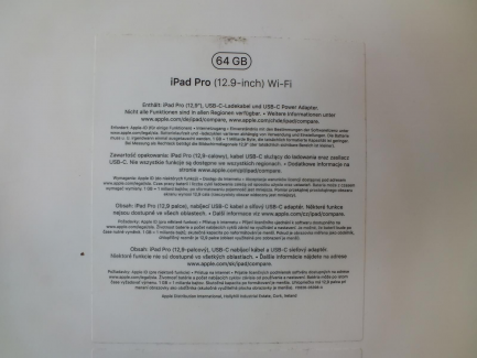 Zdjęcie przedmiotu: Tablet APPLE iPad Pro A1876 64GB SPACE GRAY