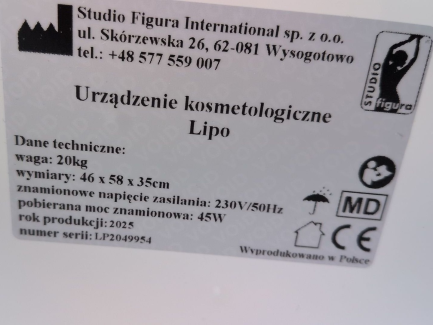 Zdjęcie przedmiotu: Косметичний пристрій Studio Figura International LIPO
