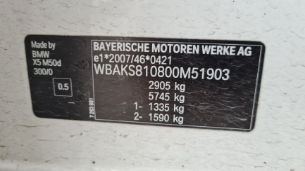 Zdjęcie przedmiotu: Bmw X5 M50d