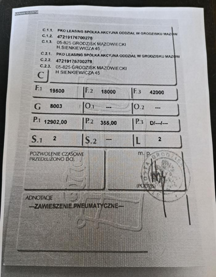 Zdjęcie przedmiotu: DAF XG 480 E6 18.0t FT Space Cab Oświadczenie o utracie DR