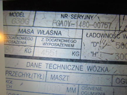 Zdjęcie przedmiotu: W&oacute;zek widłowy Doosan G30G LP