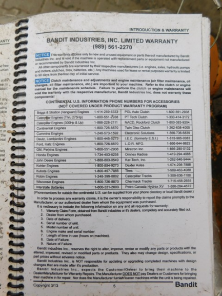 Zdjęcie przedmiotu: Bandit induction chopper, Bandit Industries Inc. 990XP