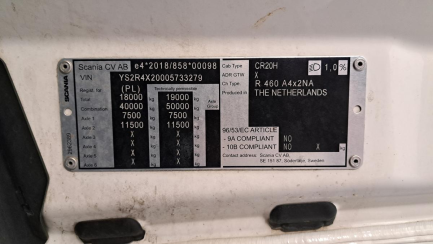 Zdjęcie przedmiotu: SCANIA R460 Super E6 18.0t A 4x2 NA Highline