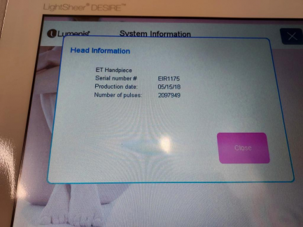 Zdjęcie przedmiotu: LUMENIS LightSheer Desire Light diode laser