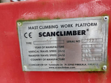 Zdjęcie przedmiotu: SCANCLIMBER SC5000 mast climbing platform