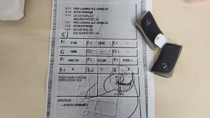 Zdjęcie przedmiotu: Lexus ES 300h Business Edition Oświadczenie o utracie DR