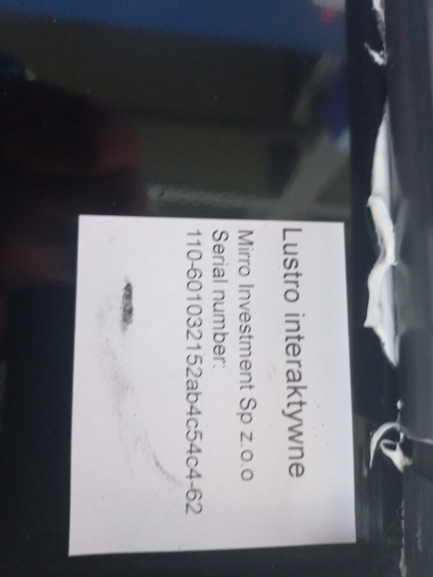 Zdjęcie przedmiotu: Mirror Investment eMirror interactive mirror