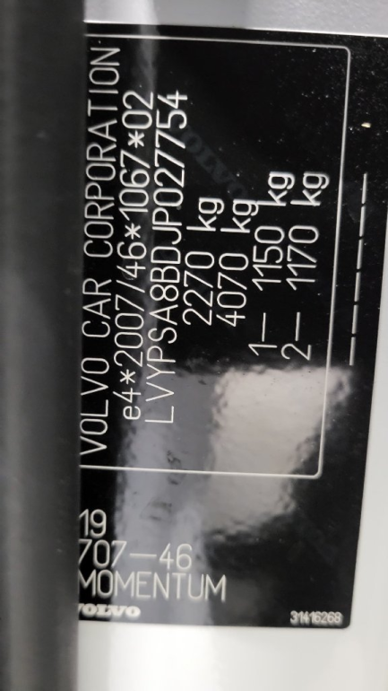 Zdjęcie przedmiotu: Volvo S90 D4 Momentum aut Oświadczenie o utracie DR