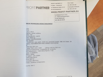 Zdjęcie przedmiotu: WOZEK WIDLOWY LINDE H16-01