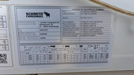 Zdjęcie przedmiotu: SCHMITZ SCS 24 Skrzyniowa