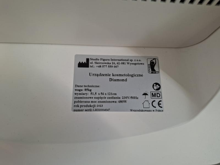 Zdjęcie przedmiotu: STUDIO FIGURA DIAMOND cosmetic device used to remove unwanted hair on both the face and the entire body