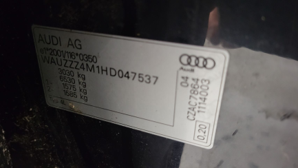 Zdjęcie przedmiotu: Audi SQ7 4.0 TDI Quattro Tiptr. Oświadczenie o utracie DR