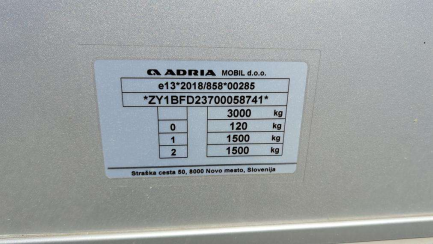 Zdjęcie przedmiotu: Przyczepa kempingowa ADRIA Astella 754 3.0t DP