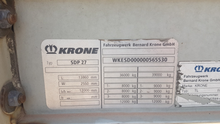 Zdjęcie przedmiotu: KRONE PROFI LINER SDP27 curtain semi-trailer