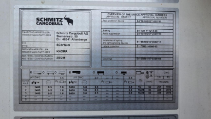 Zdjęcie przedmiotu: SCHMITZ SKO FP60 COOL/13.4 24 35.0t