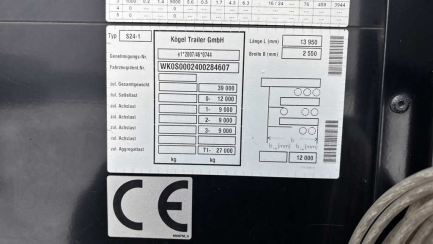 Zdjęcie przedmiotu: KOGEL SN24 Cargo 35.0t Skrzyniowa