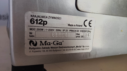 Zdjęcie przedmiotu: Krajalnica do wędlin, średnica noża 300 mm | MA-GA, 612P