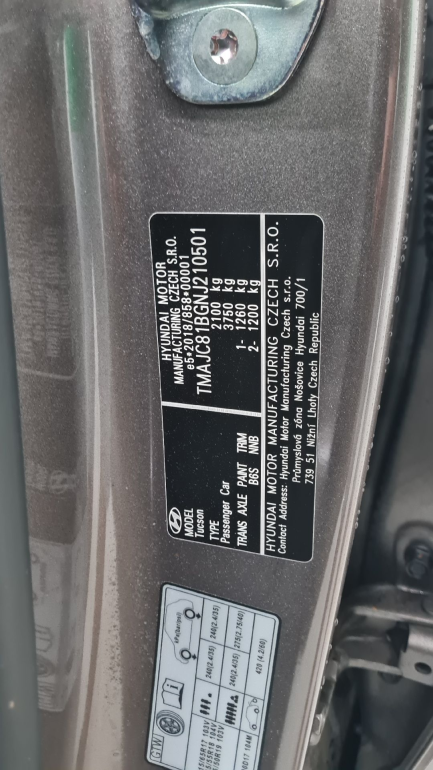 Zdjęcie przedmiotu: Hyundai Tucson 1.6 T-GDi 48V Smart 2WD DCT Oświadczenie o utracie DR