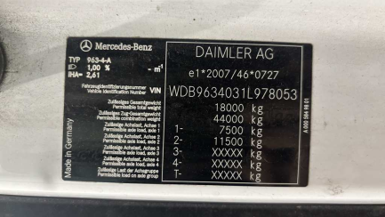 Zdjęcie przedmiotu: Mercedes-benz Actros E6 18.0t