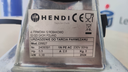 Zdjęcie przedmiotu: Urządzenie do tarcia serów i bułki tartej 0,38 kW | HENDI, 226827