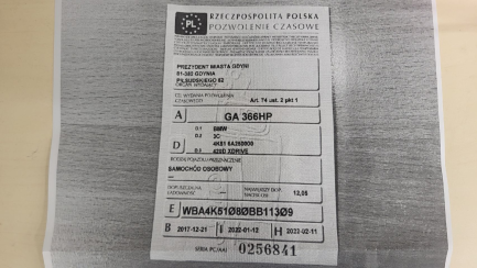 Zdjęcie przedmiotu: BMW 420d xDrive M Sport sport-aut Oświadczenie o utracie DR