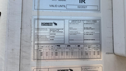 Zdjęcie przedmiotu: SCHMITZ SCB*S3B 36.0t Oświadczenie o utracie DR