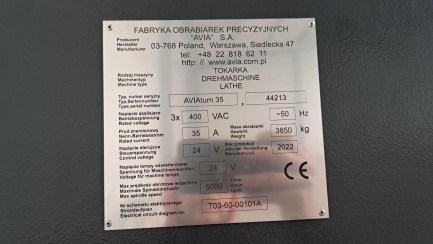 Zdjęcie przedmiotu: Токарний центр з ЧПУ AVIAturn 35 з похилою станиною та контролером SIEMENS 828D