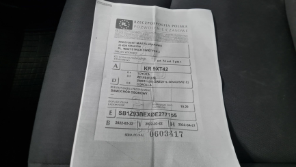 Zdjęcie przedmiotu: Toyota Corolla 1.8 Hybrid GPF Active Oświadczenie o utracie DR