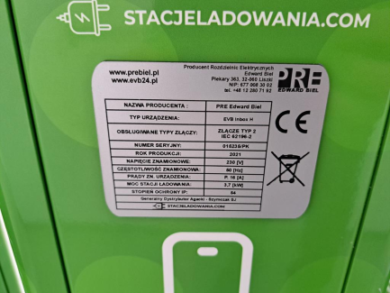 Zdjęcie przedmiotu: PRE Edward Biel EVB Inbox H charging station