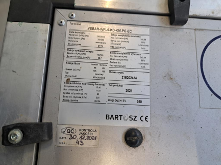 Zdjęcie przedmiotu: BARTOSZ VEBAR industrial ventilation unit &ndash; 4 pcs.