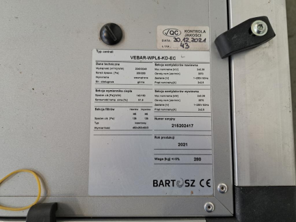 Zdjęcie przedmiotu: BARTOSZ VEBAR industrial ventilation unit &ndash; 4 pcs.