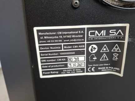 Zdjęcie przedmiotu: CMI NUXIMIA diode laser