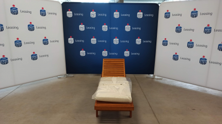 Zdjęcie przedmiotu: WIGO garden furniture - LUX lounger - wheels - without a handrail L193002 (196x68x35 / 54) Robinia wood + Cushion for a deckchair LUX, thickness: 6cm col. 01 Blanco