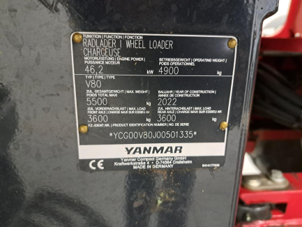 Zdjęcie przedmiotu: Ładowarka kołowa przegubowa YANMAR V80 (SCHAEFF TL80) 