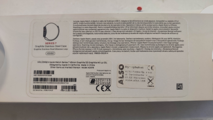 Zdjęcie przedmiotu: Zegarek / Smartwatch Apple Watch 7 45mm GPS + Cellular stal nierdzewna w kolorze mocnego grafitu z bransoletą mediolańską w kolorze mocnego grafitu kod prod. MKL33WB/A