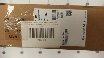 Zdjęcie przedmiotu: Notebook / Laptop MSI Laptop GF63 Thin 11UC-214XPL / 32 GB RAM / 512 GB SSD PCIe / 512 GB SSD / RTX3050