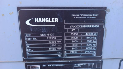 Zdjęcie przedmiotu: HANGLER SDS-H 480 42.0t